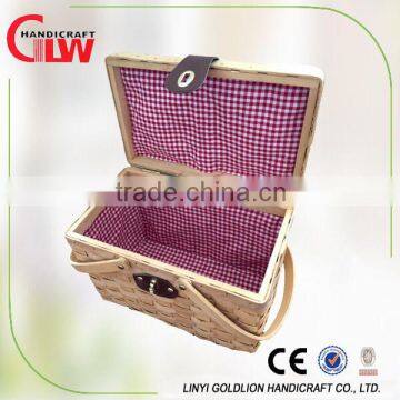 craft: picnic basket, food basket with foldble handles and lid