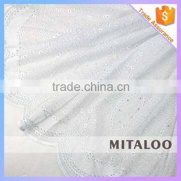 Mitaloo MSL0390 White Swiss Cotton Voile Lace White Polish Lace Dry Lace With Stones