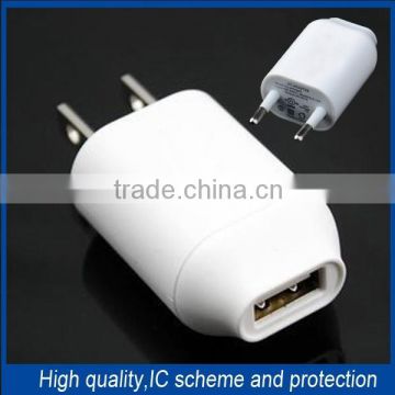 EU/US USB Wall Plug 700ma 1A for phone