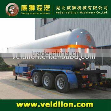 factory supply 58.5cbm LPG tank trailer, the biggest LPG trailer in the world