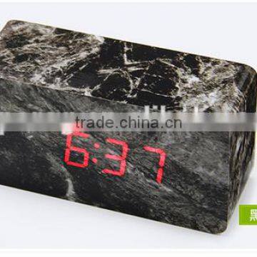 LED Clock, alarm clock + Temperature voice activated , Battery/USB power /electronic desk clocks display