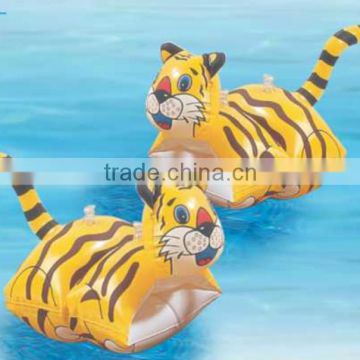 pvc inflatable 3D tiger armbands for kids, inflatable tiger animal armband/arm ring