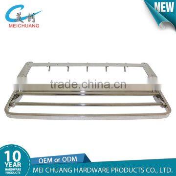 Hotel Small Metal Bathroom Shelf With Towel Rack photo-4