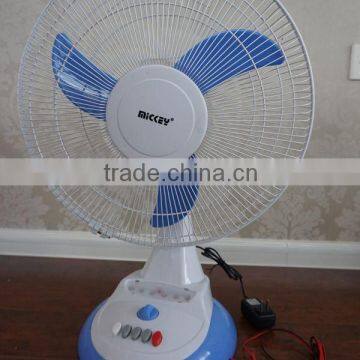 High quality cheap price electric desk fan with 12v rechargeable battery for home use