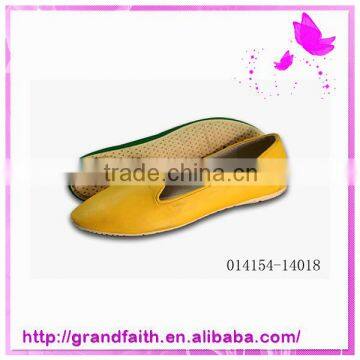 2014 Hot selling custom gold-colored metal buckle ladies shoes