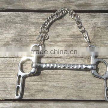 Tough 1 5.5" straight mouth Elbow driving bit w/chain, hooks, stainless steel/ veterinary instruments and equipment