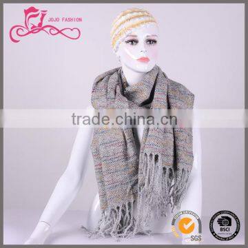 European style men and women Winter tassel acrylic cashmere feel scarf