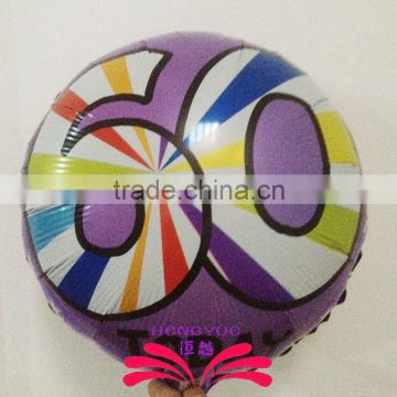 18 inch NO 60 foil balloon