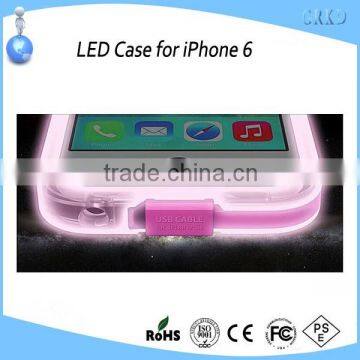 best-selling led case for iphone 6 with USB cable