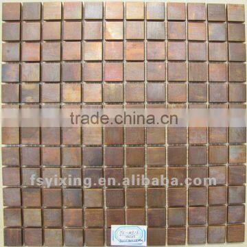 23*23 square bronze antique copper metal wall mosaic tiles stickers