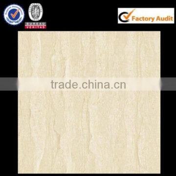 yellow stone polished pocerlain floor tile double loading