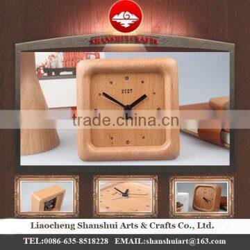 Hots sale Shanshui new design 100% wooden desktop clock, DRZ 002