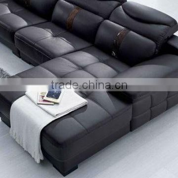 L Shaped moderns minimalism euro latest design luxury italy leather solid wood frame corner luxurious sofas 8027-1C