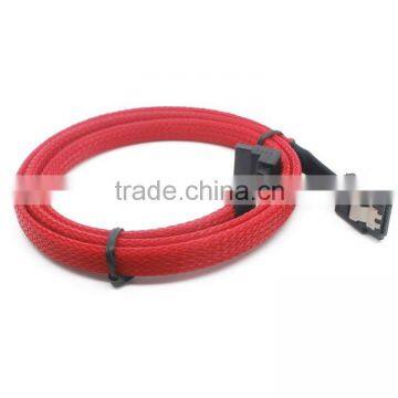 Sata data cable 7 pin 90 degree mesh grid cover