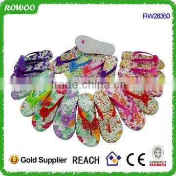 summer slippers brand printing, summer full printing slippers with decoration, slippers malaysia