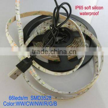 5v power warm white usb controlled led strip light