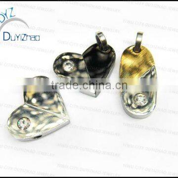 Fashion stainless steel pendant custom jewelry wholesale heart charms