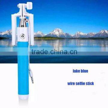 Wholesale custom selfie stick for mobile phone camera wired monopod