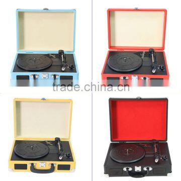 USB bluetooth Vinyl Suitcase Style Turntable record player home turntable Vinyl player