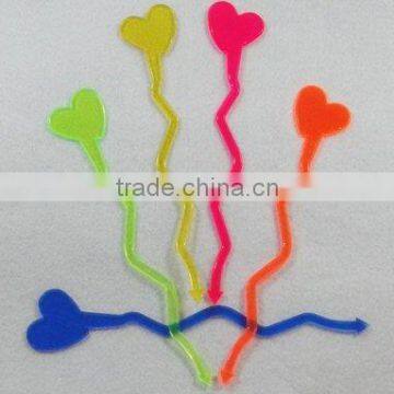 Heart swizzle stick / muddler / plastic heart stirrer / drink stirrer