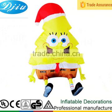 4 Feet New Inflatable SpongeBob SquarePants Christmas Indoor Decorations Airblown