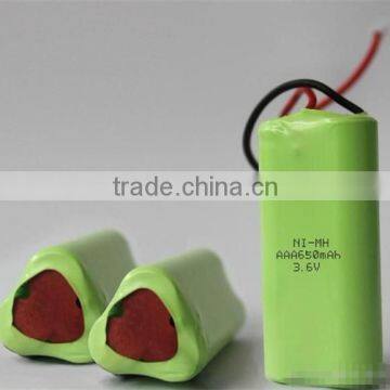 ni-mh aa 600mah battery 3.6v rechargeable batteries