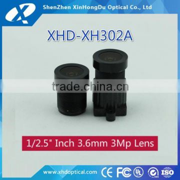 Shenzhen top ten lens Manufacturer selling car products camera hd 1/2.5 inch f1.6 fixed 3mp 3.6mm lens lens ir cut filter