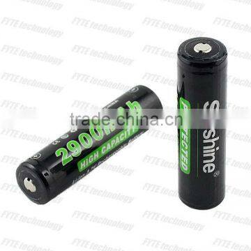 soshine 2900mah lithium battery18650 3.7v protected with button top attached battery storage box