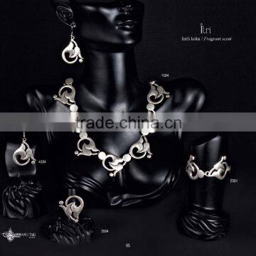 Ring Earring Bracelet Necklace Authentic Turkish Style Jewelry Set Made in Istanbul photo-3