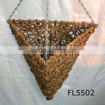 Crazy Woven Banana Leaf Hanging Basket