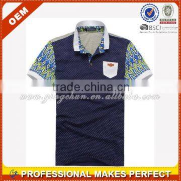 Men's polos printed polos with pocket (YCP-C0191)
