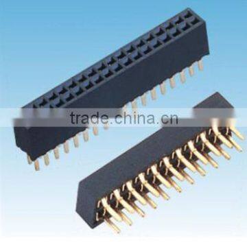 1.00mm Pitch Female Pin Header Dual Row Straight Dip Type