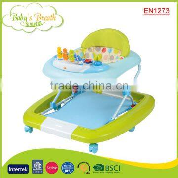 BW-23 EN1273 certificate 6 wheels soft cushion rolling baby walker for big babies