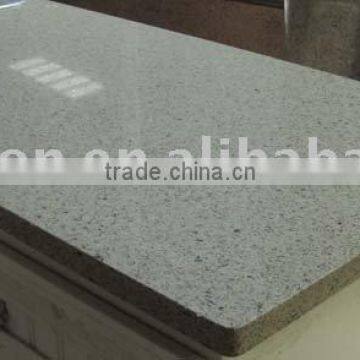 Beige man made Quartz kitchen top