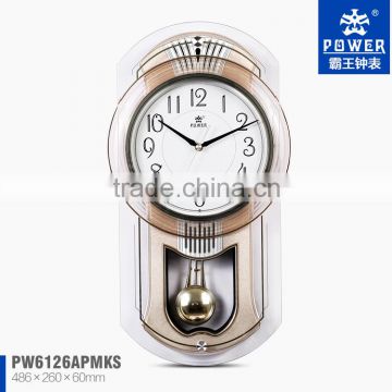 Plastic Glass Pendulum Ajanta Wall Clock Models For Very Cheap Gift Items Clock With 8 Music Sweep Quartz Movement