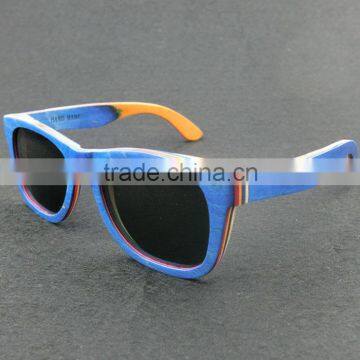 Recycled Skateboard Bamboo Italian Wood Sunglasses photo-5