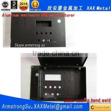 XAX17Alu OEM ODM customized laser cut bend weld plate aluminum industrial control enclosure
