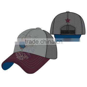 CHEAP CUSTOM PRINTING MESH BASEBALL TRUCKER CAP EMBROIDERY MACHINE