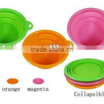 foldable silicone pet bowl