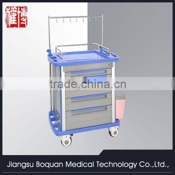 Five Drawers Aluminum Columns With Two Baskets ABS Transfusion Trolley photo-2