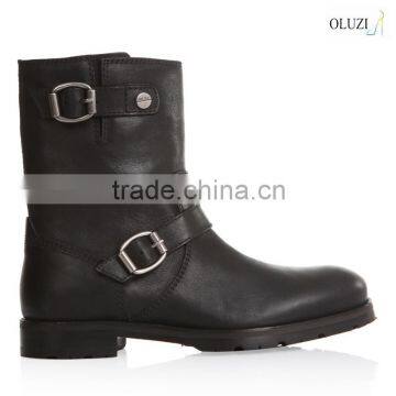 OLZB39 black vitage leather upper made citi trends women classy winter short boots for women