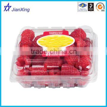 Plastic raspberry clamshell packing