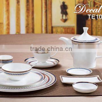 sublimation fine china dinnerware , ceramic decal dishes plates