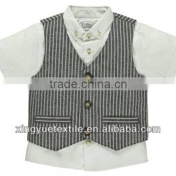 cotton/linen pinstripe waistcoat for boy