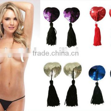 Hotselling sexy sequin nipple cover with tassel