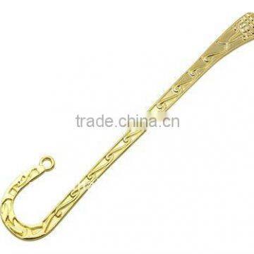 Alloy Bookmarks, Golden Color, about 23x123x3mm, hole: 2.5mm(PALLOY-G022-G)