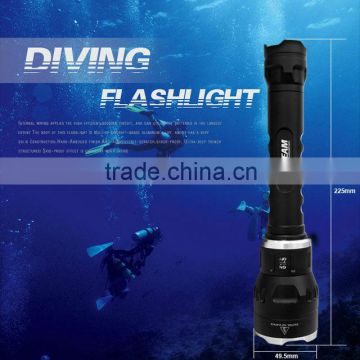 Xbeam cree xm-l U2*3 led magnetic scuba diving led flashlighting