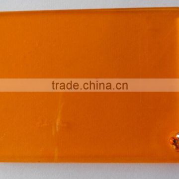 Orange color transparent plexiglass