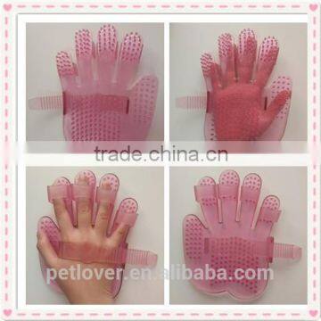 Pet Plastic Bath Glove Brush Comb Massage