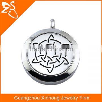 Stainless steel wholesale aromatherapy necklace perfume charm pendants with different pattern